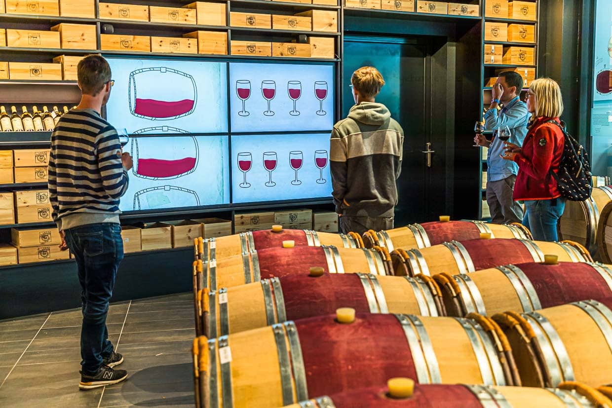 Eine Tour durch die Weinberge kann man auch mit einer Portion Weinkunde im Önopark von Les Celliers de Sion ausklingen lassen / © Foto: Georg Berg